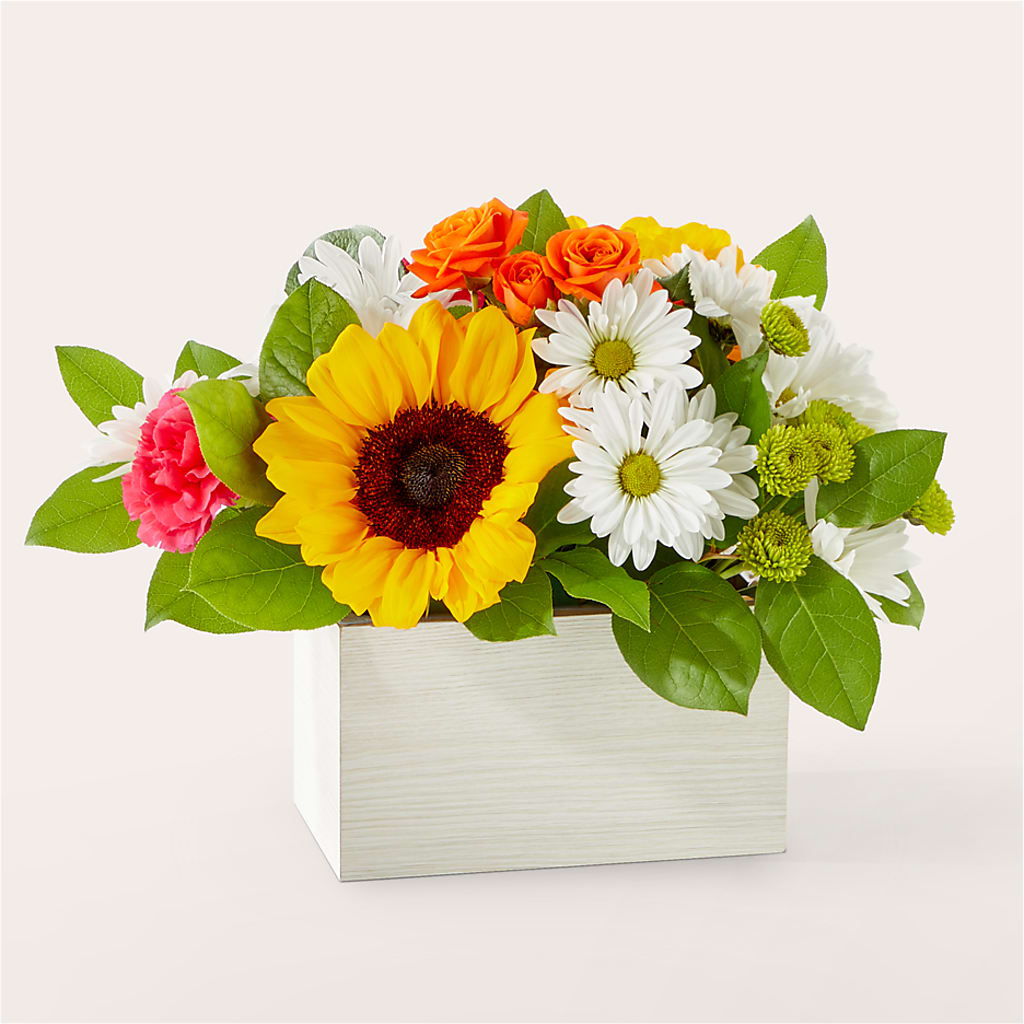 Sun-drenched Blooms Box Bouquet – Whittier Blossom Shop, Whittier CA