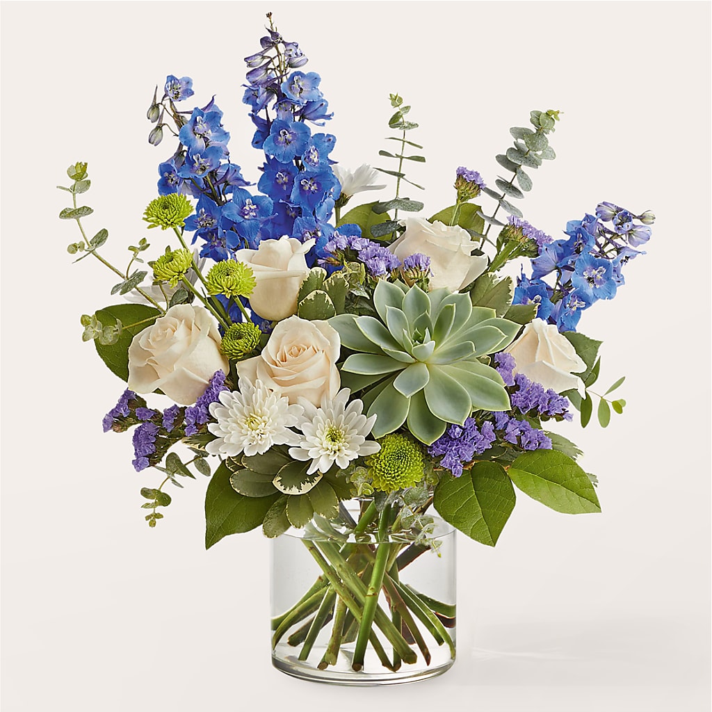 Cerulean Waves Bouquet – Whittier Blossom Shop, Whittier CA