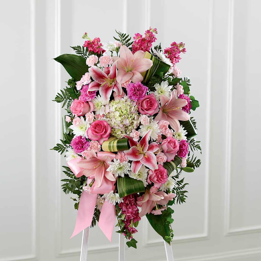 Comforting Standing Spray – Whittier Blossom Shop, Whittier CA
