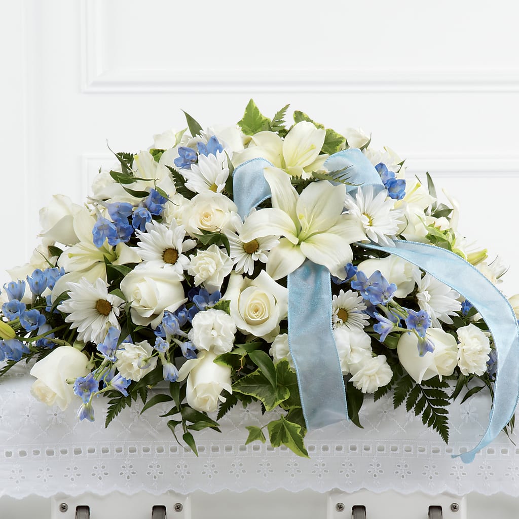 Tender Treasure Casket Spray – Whittier Blossom Shop, Whittier CA