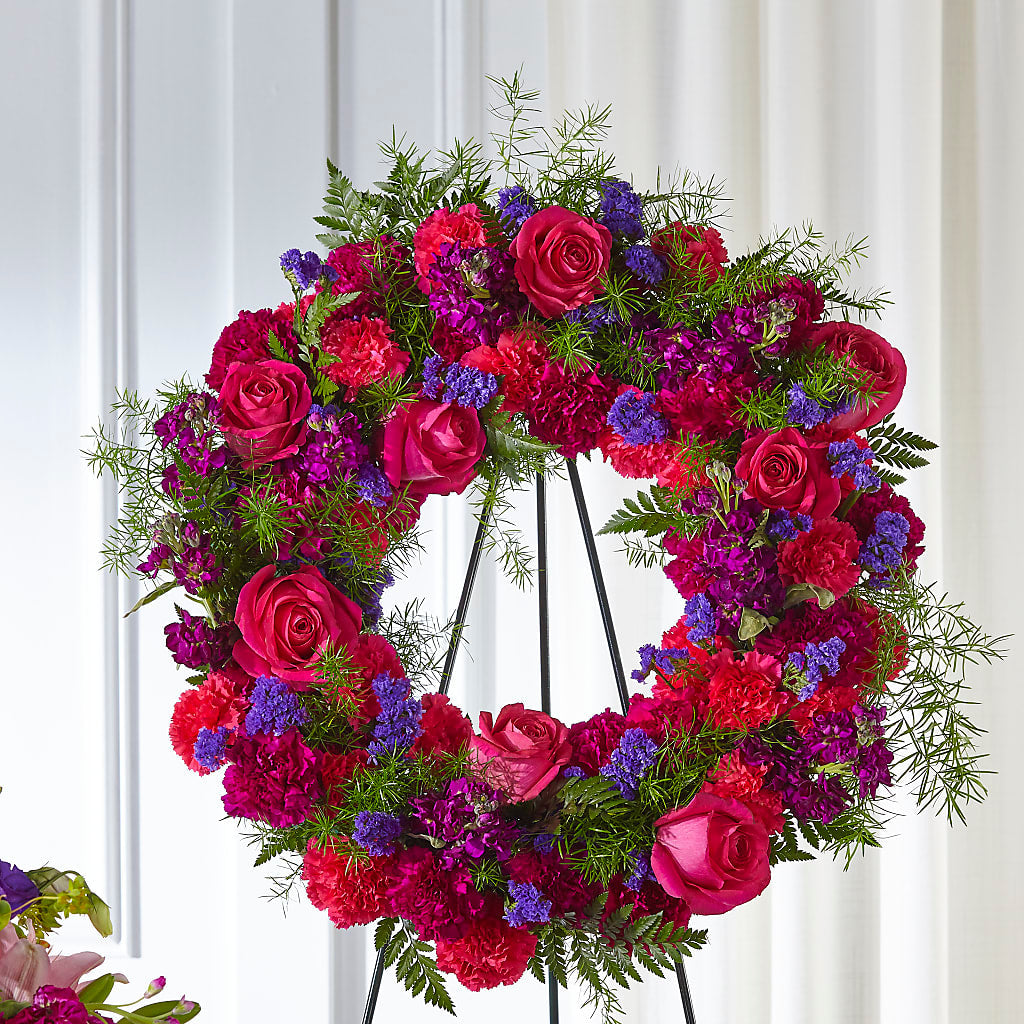 Calming Colors Wreath – Whittier Blossom Shop, Whittier CA