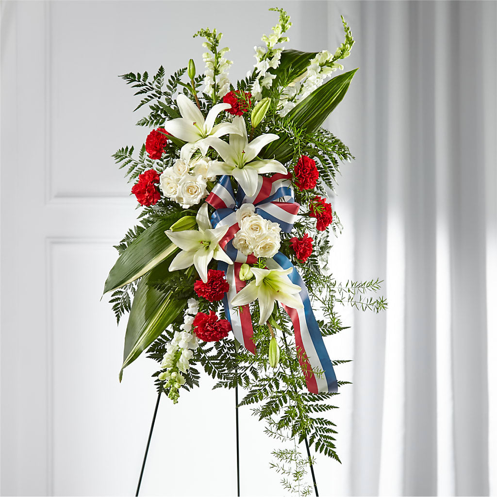 Stars of Life Standing Spray – Whittier Blossom Shop, Whittier CA