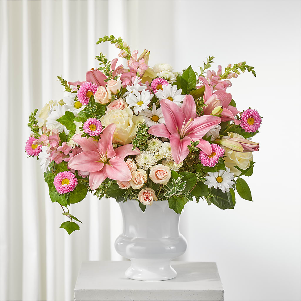 Empathetic Blooms Urn Arrangement – Whittier Blossom Shop, Whittier CA