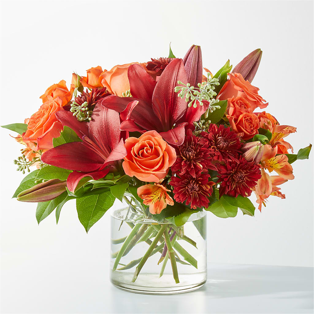 Crimson Leaves Bouquet – Whittier Blossom Shop, Whittier CA