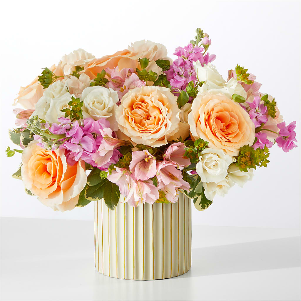 Paradise Bouquet with Ivory Vase – Whittier Blossom Shop, Whittier CA
