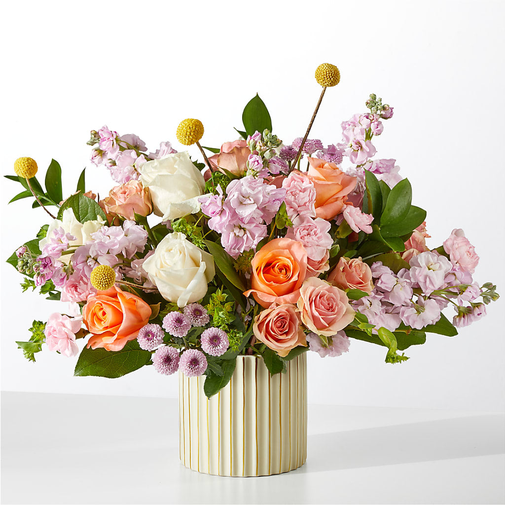 French Market Bouquet with Ivory Vase – Whittier Blossom Shop, Whittier CA