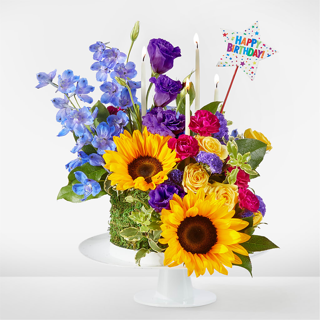 Star of the Day Floral Cake – Whittier Blossom Shop, Whittier CA