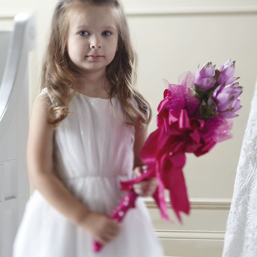 Sparkle Pink Flower Girl Bouquet – Whittier Blossom Shop, Whittier CA