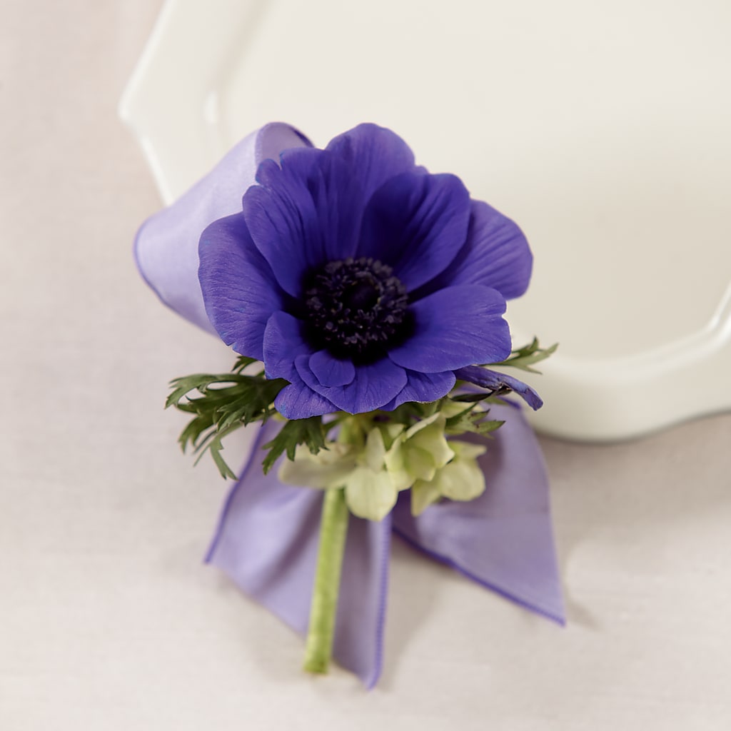 Purple Passion Boutonniere – Whittier Blossom Shop, Whittier CA
