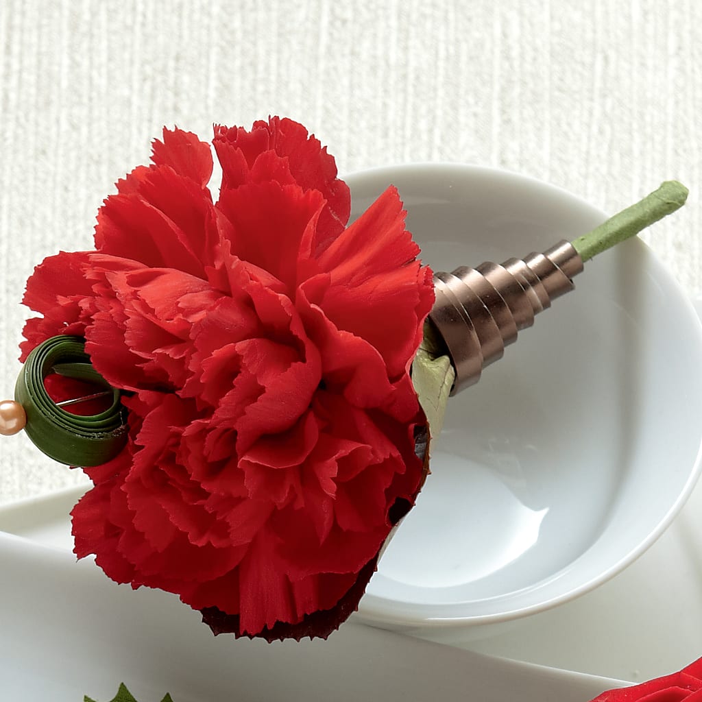 Red Carnation Boutonniere – Whittier Blossom Shop, Whittier CA