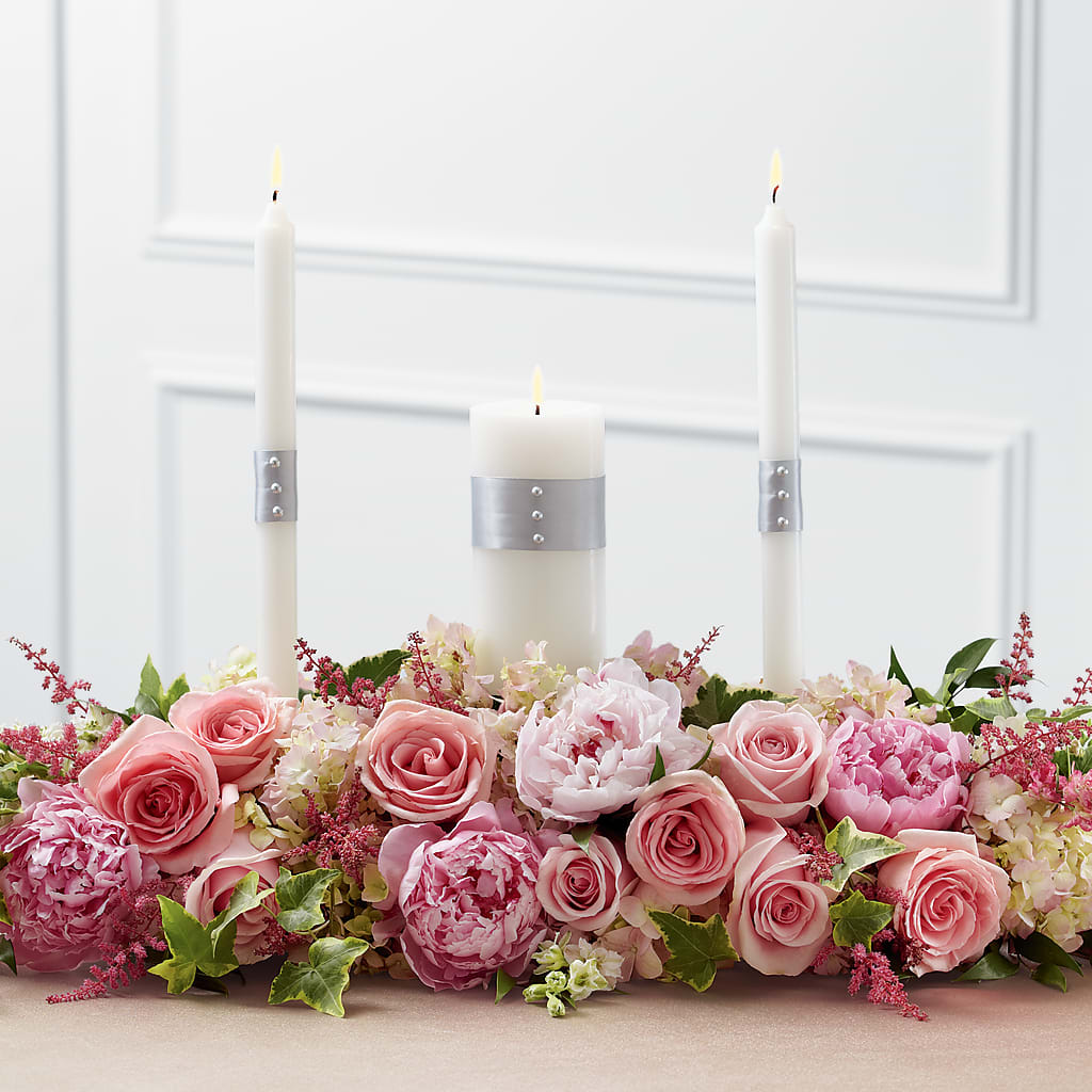 Worldwide Romance Unity Candle Arrangement – Whittier Blossom Shop, Whittier CA