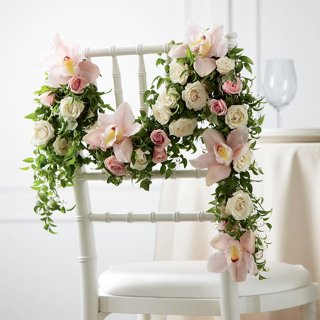 Orchid Rose Chair Décor – Whittier Blossom Shop, Whittier CA