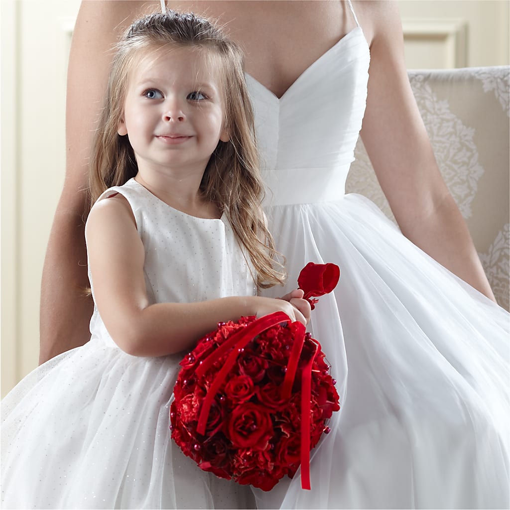 Pure at Heart Flower Girl Arrangement – Whittier Blossom Shop, Whittier CA
