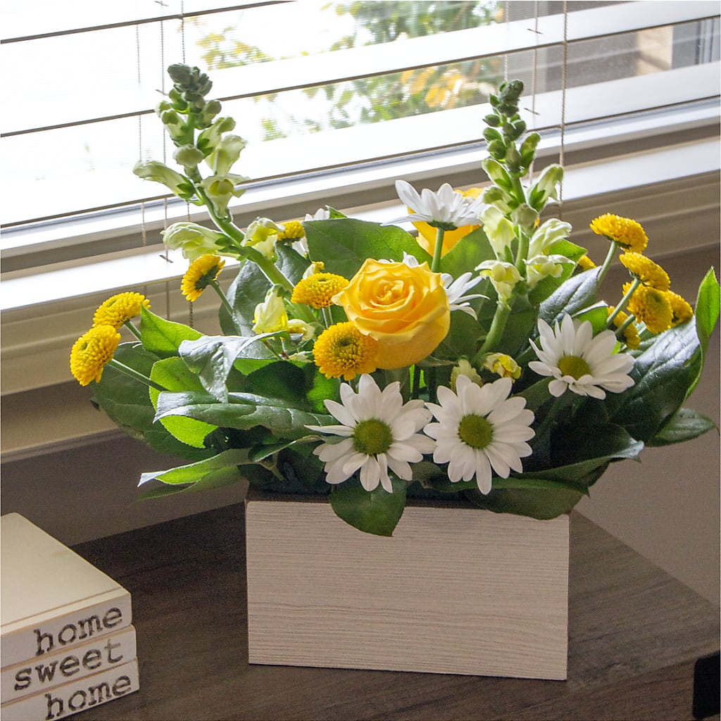 Sun Salutation Box Bouquet –  Whittier Blossom Shop, Whittier CA