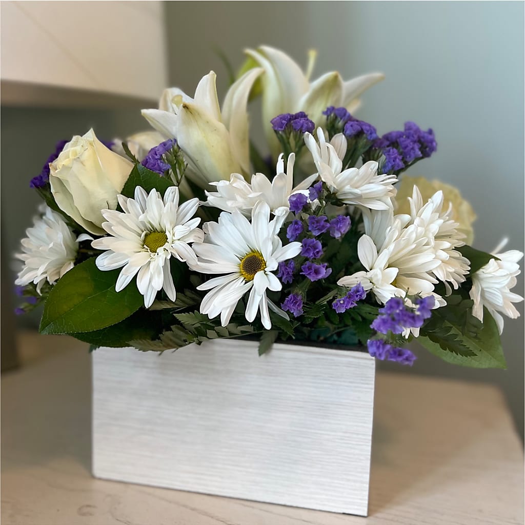 Beyond Blue Box Bouquet –  Whittier Blossom Shop, Whittier CA