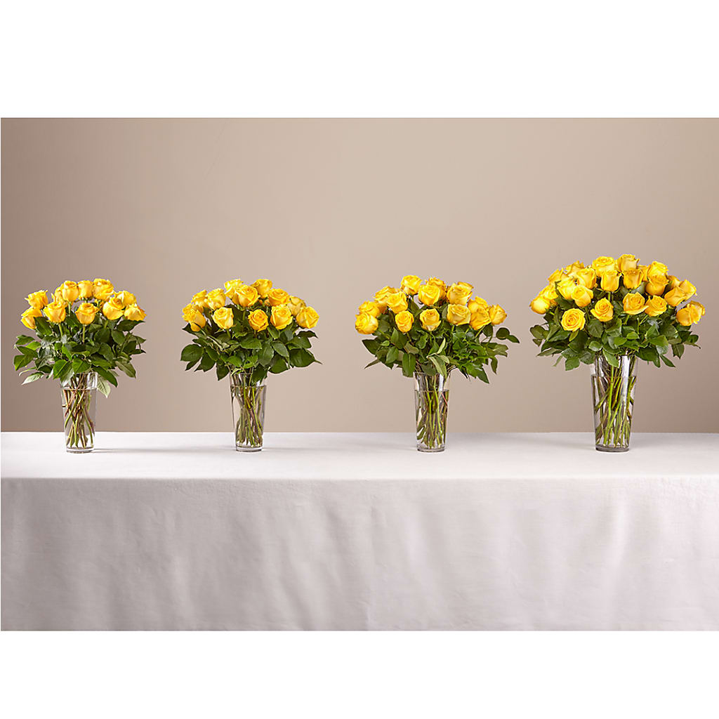 Long Stem Yellow Rose Bouquet –  Whittier Blossom Shop, Whittier CA