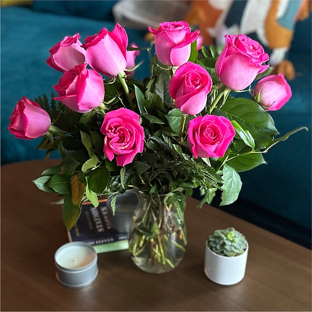 Long Stem Pink Rose Bouquet –  Whittier Blossom Shop, Whittier CA