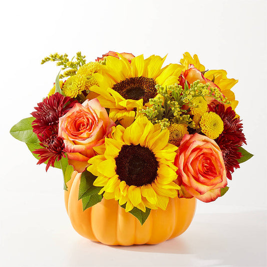 Golden Gourd Pumpkin Bouquet –  Whittier Blossom Shop, Whittier CA