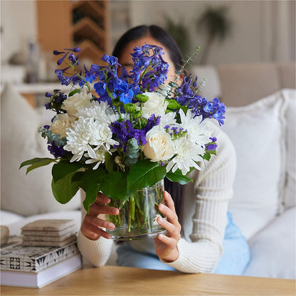 Cerulean Waves Bouquet –  Whittier Blossom Shop, Whittier CA