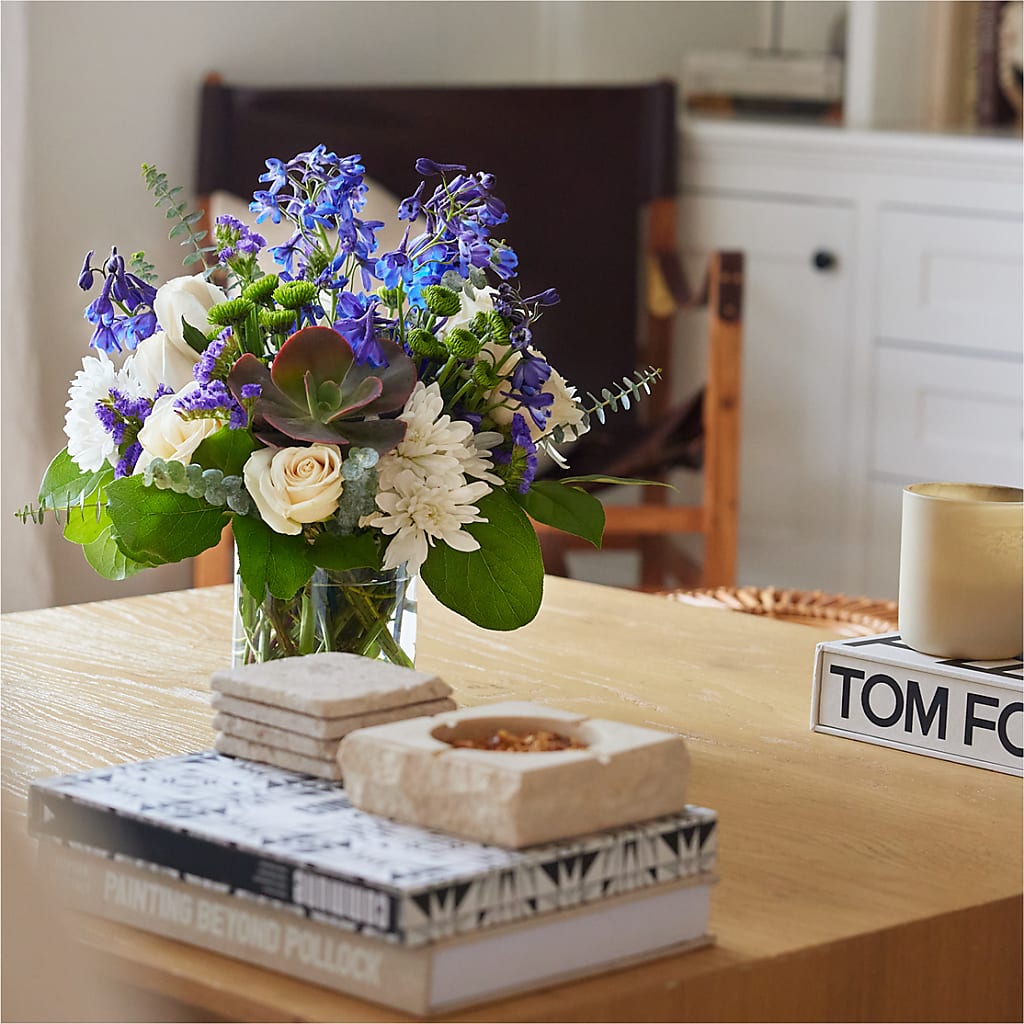 Cerulean Waves Bouquet –  Whittier Blossom Shop, Whittier CA