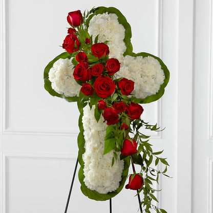 Floral Cross Easel –  Whittier Blossom Shop, Whittier CA