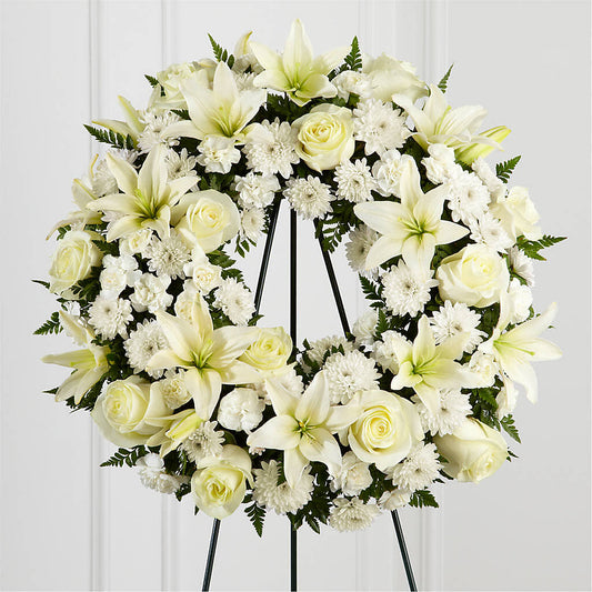 Treasured Tribute Wreath –  Whittier Blossom Shop, Whittier CA