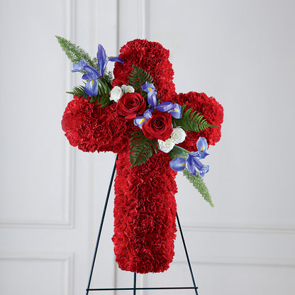 Faithful Hero Floral Cross –  Whittier Blossom Shop, Whittier CA