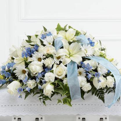 Tender Treasure Casket Spray –  Whittier Blossom Shop, Whittier CA