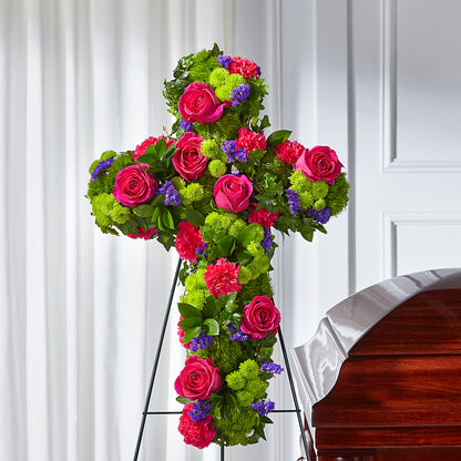 Tribute Rose Floral Cross –  Whittier Blossom Shop, Whittier CA