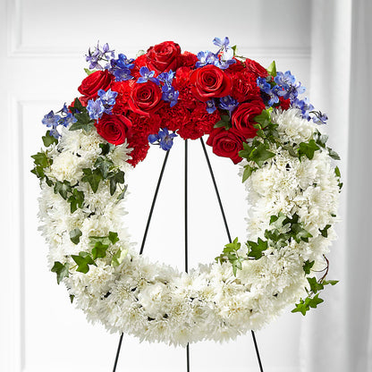 Patriotic Passion Wreath –  Whittier Blossom Shop, Whittier CA