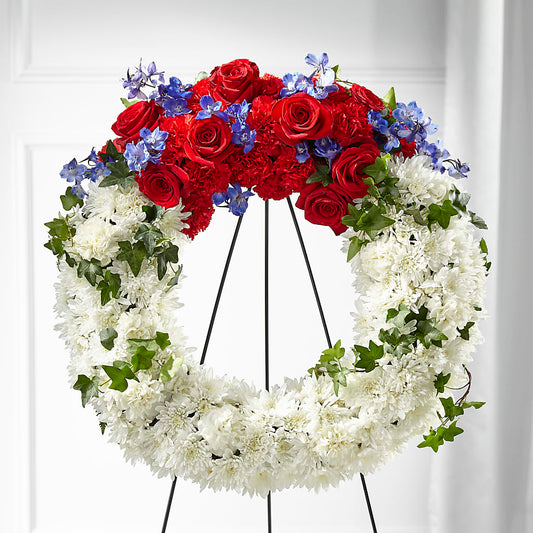 Patriotic Passion Wreath –  Whittier Blossom Shop, Whittier CA