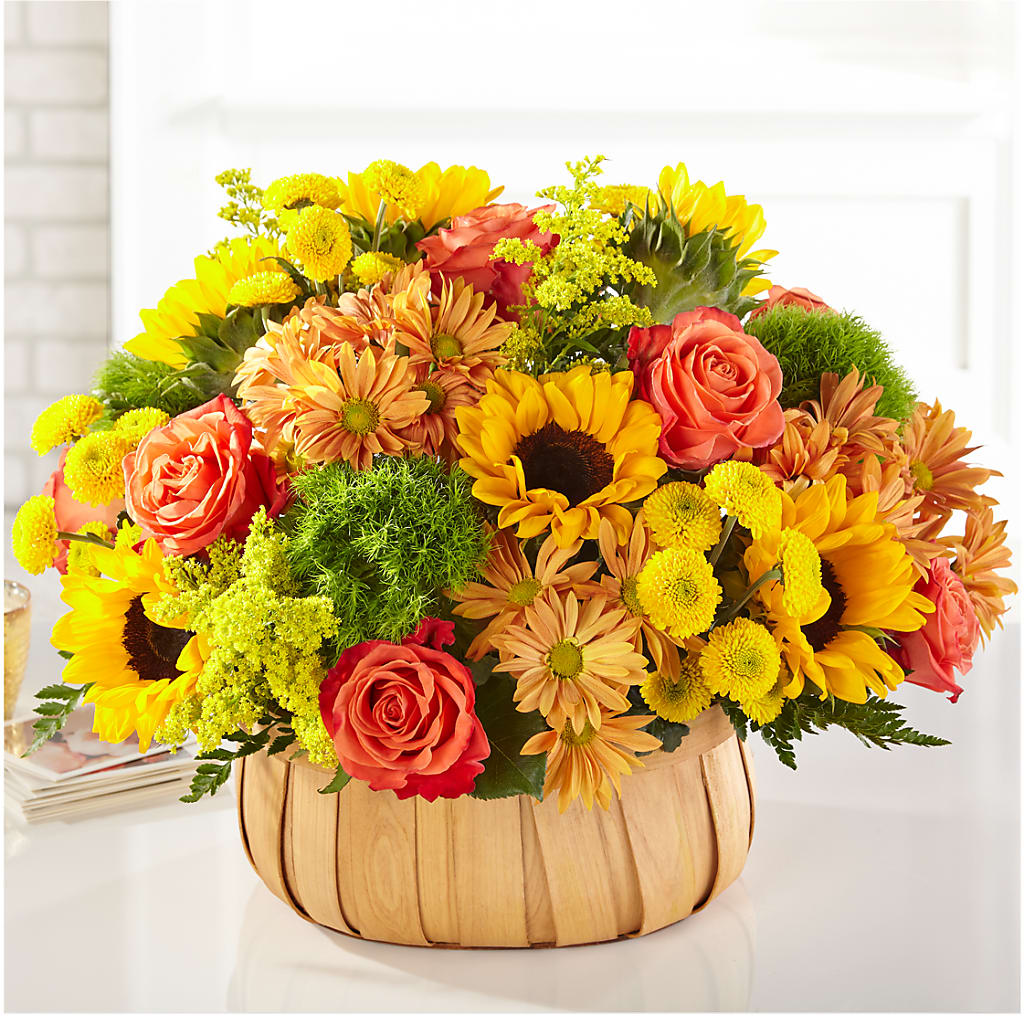 Harvest Sunflower Basket –  Whittier Blossom Shop, Whittier CA