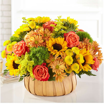 Harvest Sunflower Basket –  Whittier Blossom Shop, Whittier CA