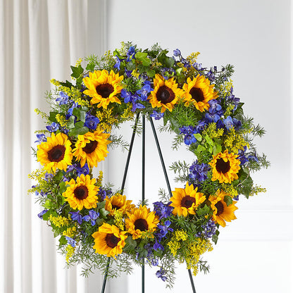 Bright Rays Wreath –  Whittier Blossom Shop, Whittier CA