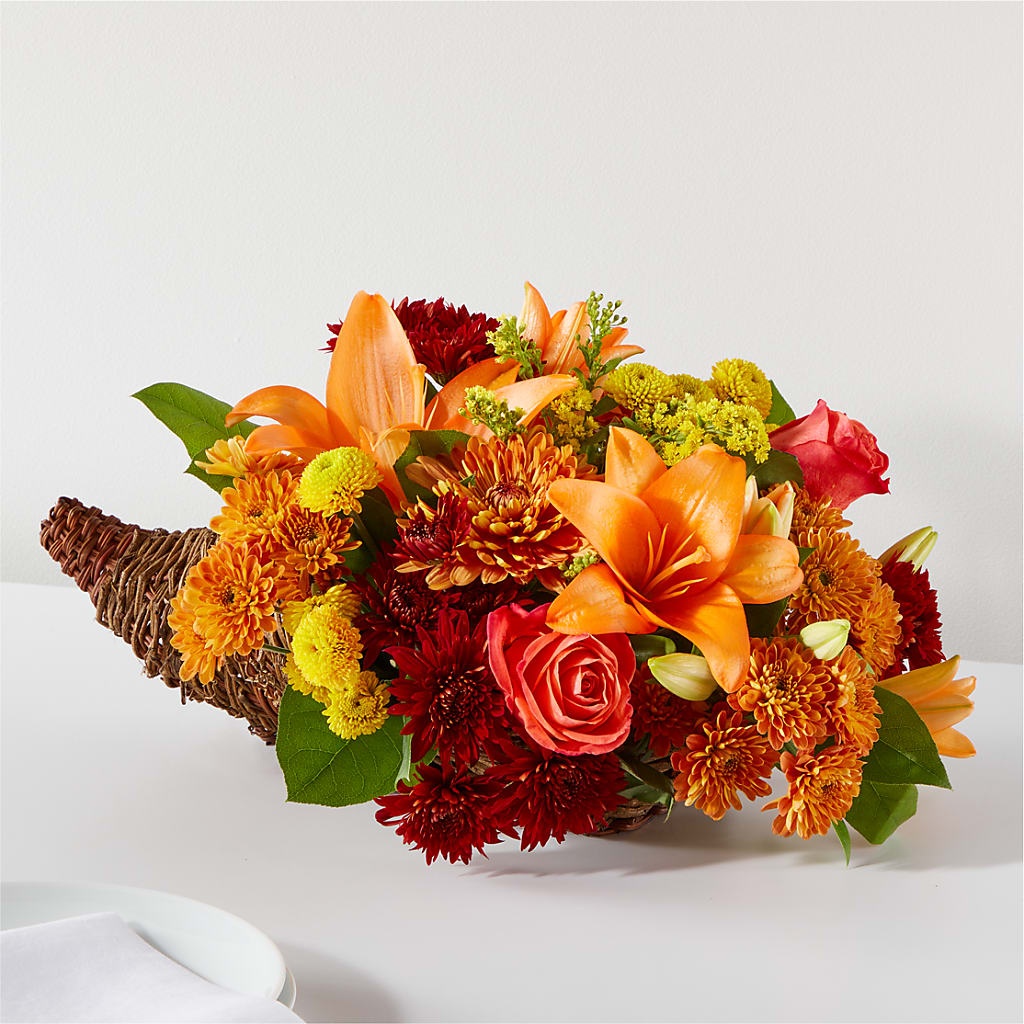 Bouquet of Blessings Cornucopia –  Whittier Blossom Shop, Whittier CA