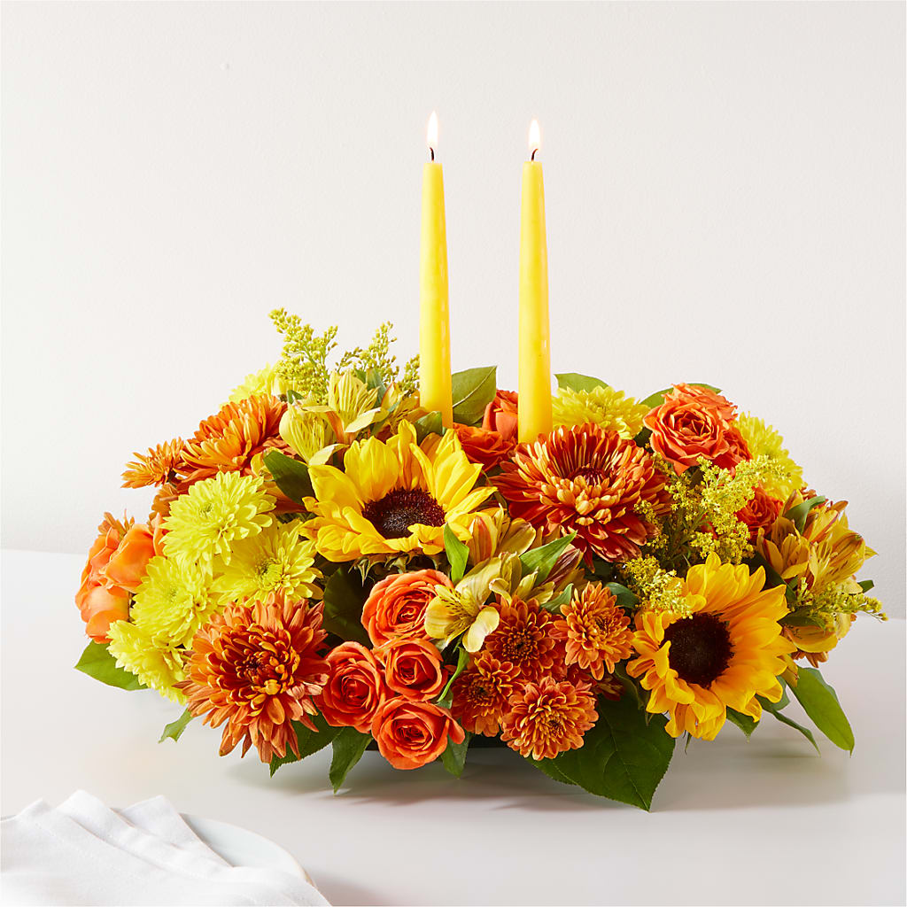 Autumn Harmony Centerpiece –  Whittier Blossom Shop, Whittier CA