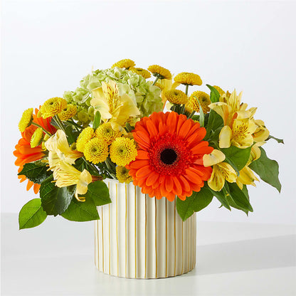 Autumn Sunshine Bouquet with Ivory Vase –  Whittier Blossom Shop, Whittier CA
