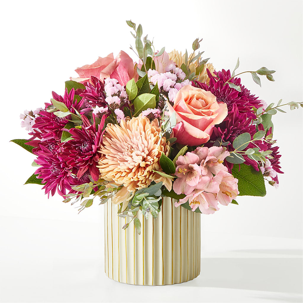 Berry Cobbler Bouquet with Ivory Vase –  Whittier Blossom Shop, Whittier CA