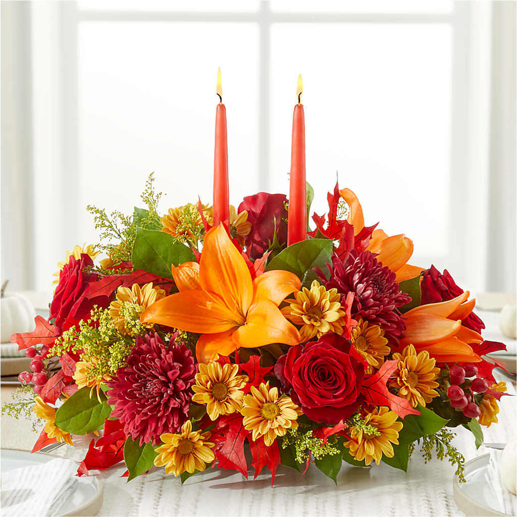 Autumn's Embrace Centerpiece –  Whittier Blossom Shop, Whittier CA