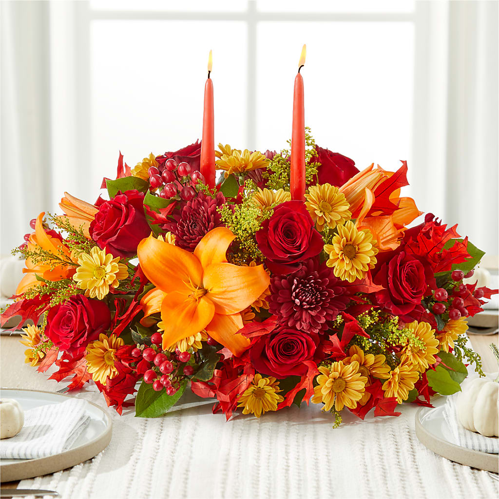 Autumn's Embrace Centerpiece –  Whittier Blossom Shop, Whittier CA