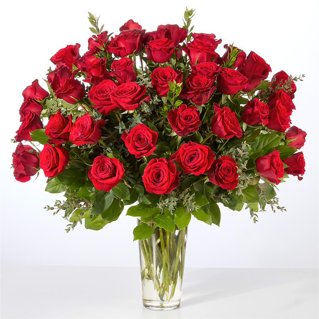 Forever Yours Fifty Stem Red Rose Bouquet –  Whittier Blossom Shop, Whittier CA